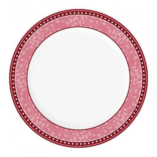 Prato 20cm Avulso Sobremesa Garden Rosa de Porcelana